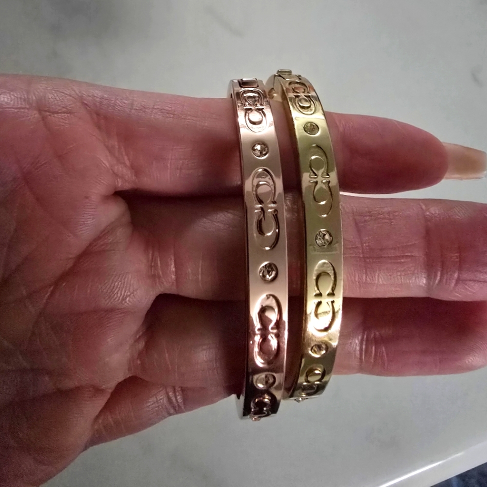 Coach Gold and Rose Gold Bangle Set